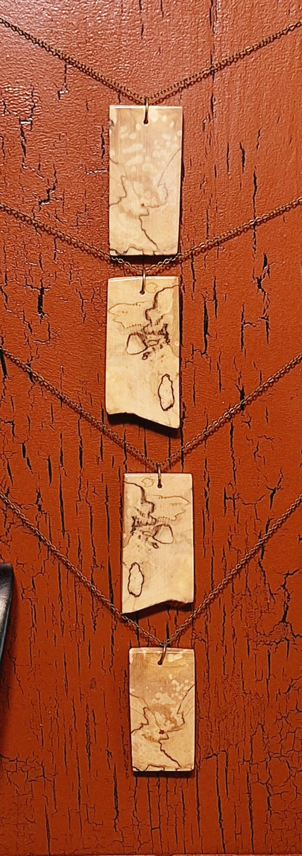 Spalted Birchwood - Earrings (Rectangle)