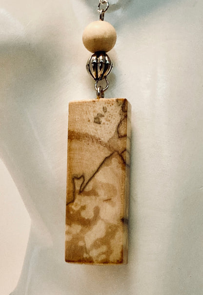 Spalted Birchwood - Earrings (Rectangle)